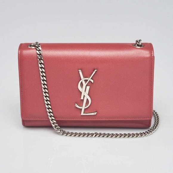 Yves Saint Laurent Pink Pebbled Leather Small Kate Bag - Picture 1 of 11
